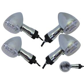 Kit 4 Piscas Cromada Cristal Suzuki Intruder 125 2002/16
