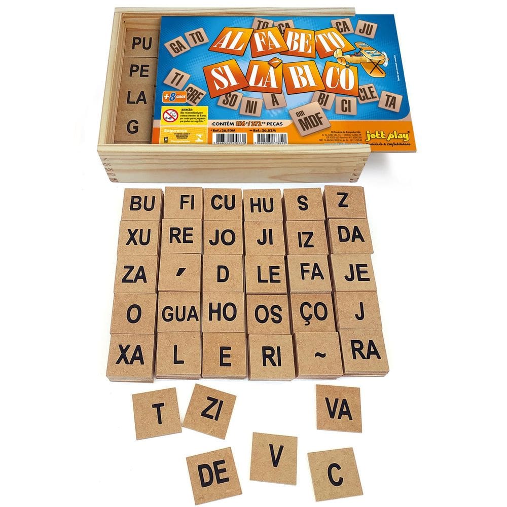 Letras de Madeira para Montar Palavras - 7+ anos