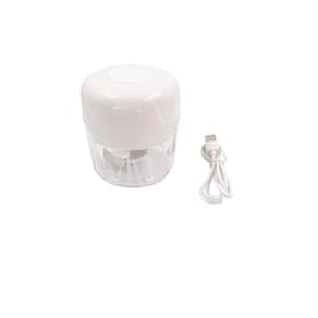 Processador de Alho Elétrico 250ml USB Branco - 3 Lâminas