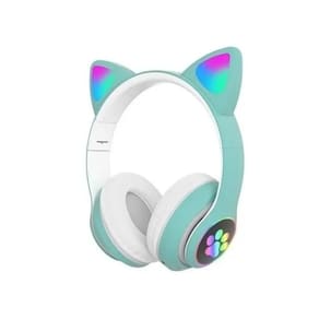 Headphone Verde Orelha Gatinho Com Led Bluetooth Fone Gamer