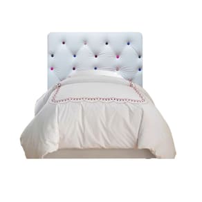 Cabeceira Estofada Molécula Multicores -Cama Box Solteiro