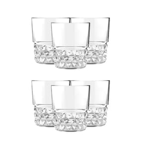 Conjunto 6 Copos Vidro Plasvale 100ml Diamante
