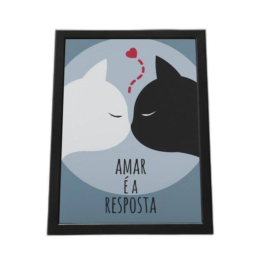 Quadro Com Moldura Amar É A Resposta