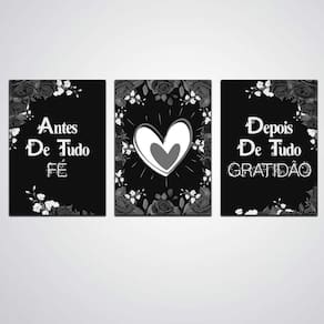 Quadro Antes De Tudo Fé Depois De Tudo Gratidão