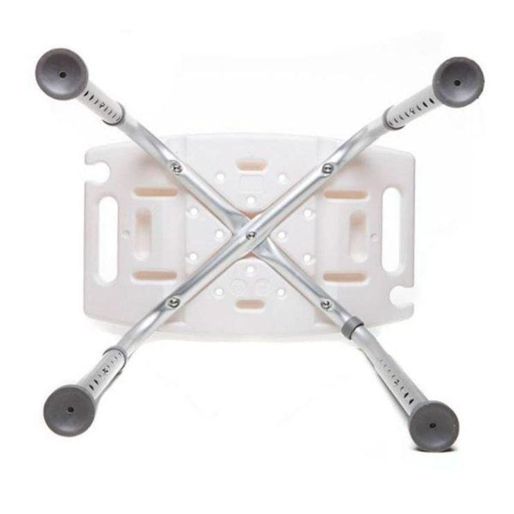 Banqueta Antiderrapante Mebuki - Regulável, 120kg, Branca