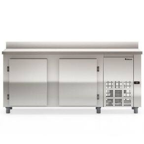 Balcão De Encosto Com 2 Portas Sem Pia Gbfe200 Gelopar Balcão 556 Litros Inox 220v