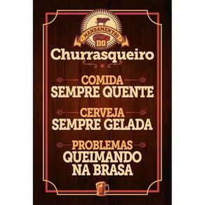 Placa Decorativa Quadro Regras Do Churrasco V539