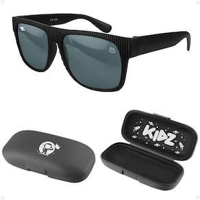 Óculos Sol Infantil Preto Vintage Proteção UV Criança Menino Acetato Verão Presente Praia Casual