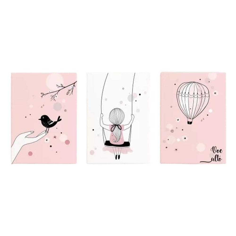 Kit 3 Placas Decorativas Waggle 20 X 30