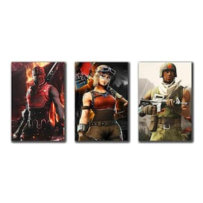 Kit 3 Placas Decorativas Fortnite Game Arte Mdf 30X20
