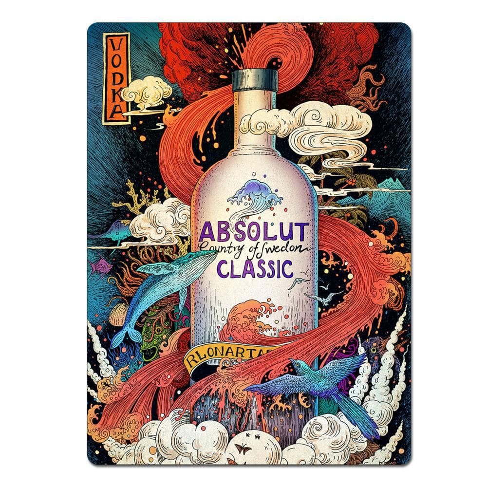 Placa Decorativa Absolut - 20X30 Cm