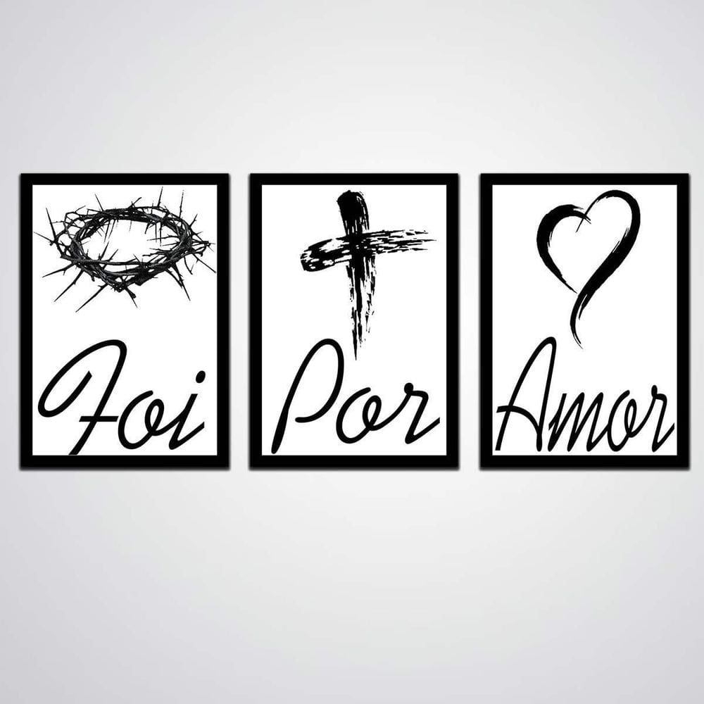 Quadros Decorativos Foi Por Amor Religioso