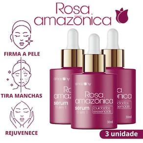 Rosa Amazônica O Poder Da Rosa Mosqueta Amazônica 3 Frascos
