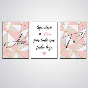 Quadro Decorativo Agradeço Por Deus Por Tudo Que Tenho Hoje
