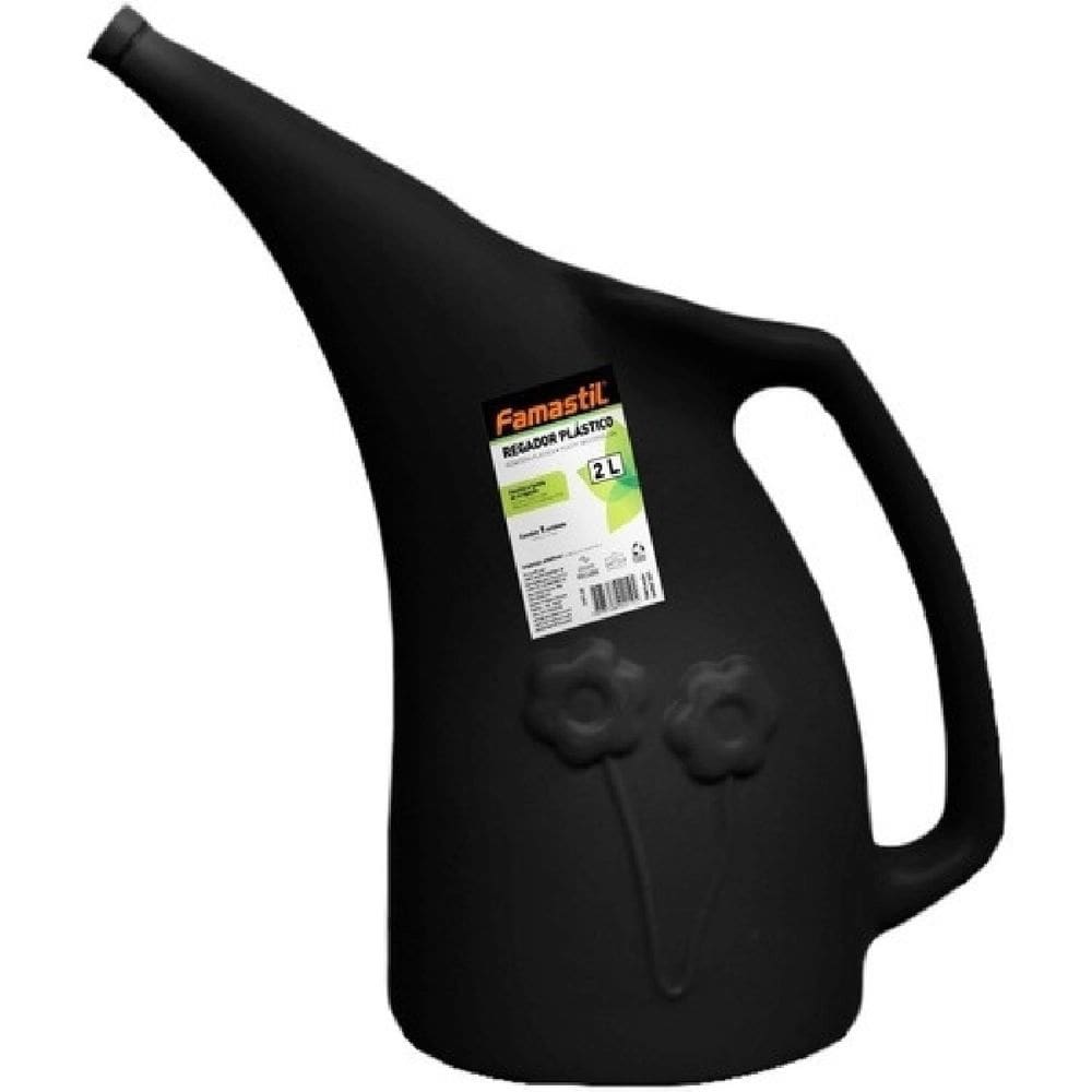 Regador Plástico 2L Preto Famastil