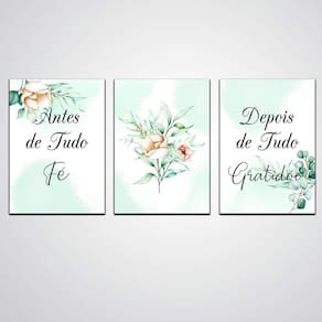 Quadro Decorativo Antes De Tudo Fé Depois De Tudo Gratidão