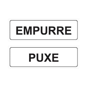 Kit 2 Adesivos Para Porta Empurre E Puxe 2 Uni.