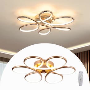 Lustre Led Flor Espiral Moderno Luminária Teto Luz Ajustável Sobrepor Luxuoso Brinovar