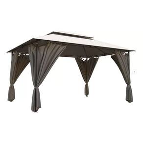 Gazebo Tenda Pergolado De Aço 400x300cm Com Cortinas Outdoor