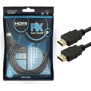 Cabo Hdmi Gold 2.1 8K Hdr 19P 3 Metros Pix 018-1030