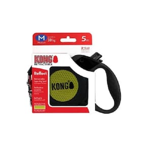 Guia Retrátil Kong Reflect Amarelo Grande P/ Cães