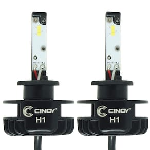 Kit Par Lâmpada Super Ultra Led Plus Automotiva H1 12000 Lumens 6500K Cinoy YN-LSLH1P