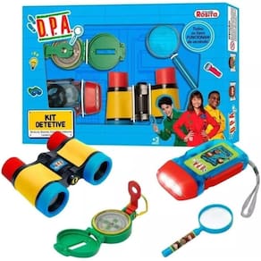 Kit Detetive do Prédio Azul Brinquedo Educativo Para Brincar de Faz de Conta