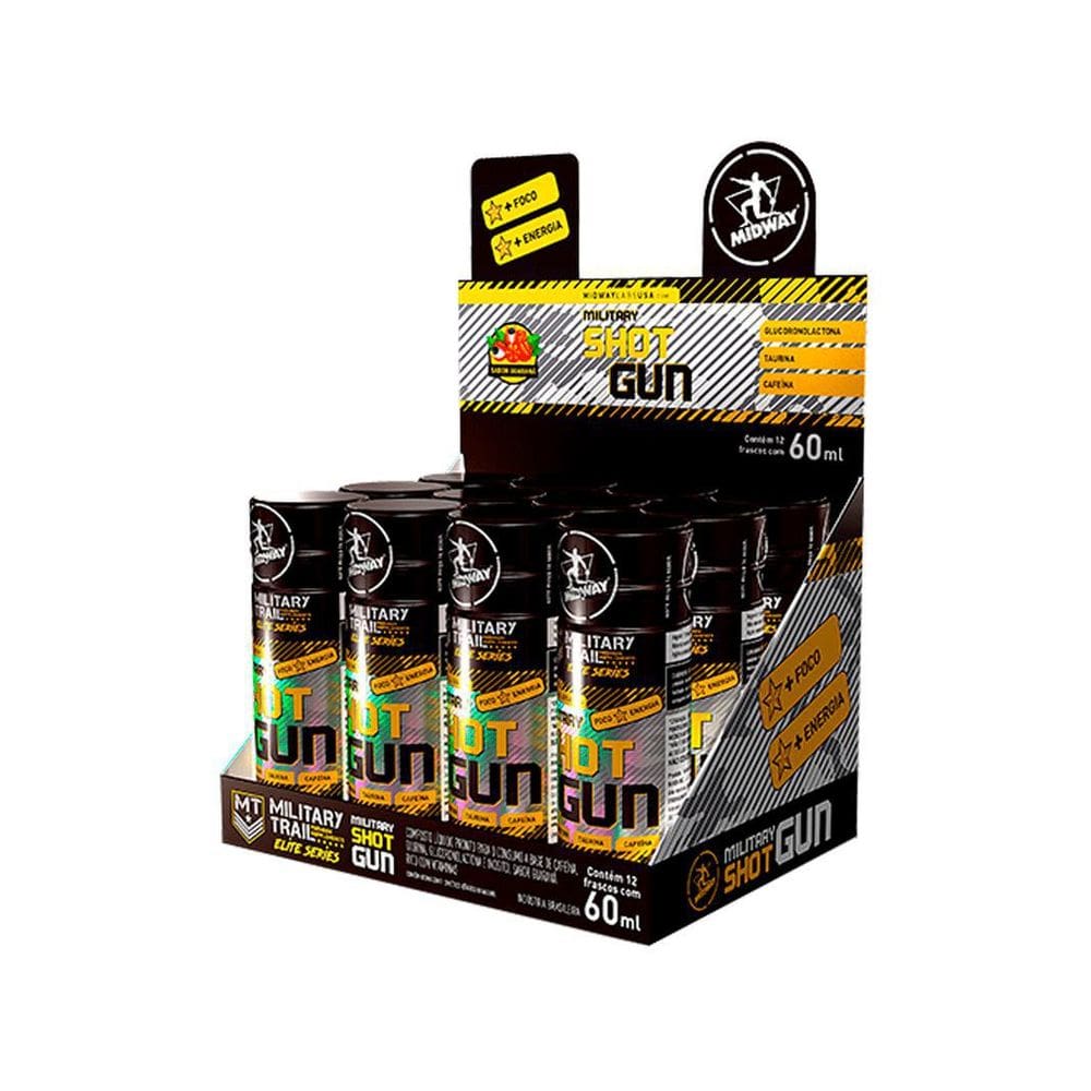 Shot Gun Midway Guarana 60ml X 12 Unidades Military Trail