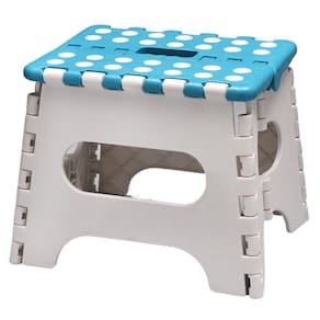 Banqueta Multiuso Dobrável Azul - Buba