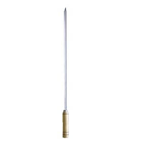 Espeto Simples Aço Inoxidável Cabo Madeira 75Cm Simonaggio