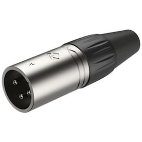 Conector Plug Xlr Macho Profissional Roxtone Rx3Mp-Nt