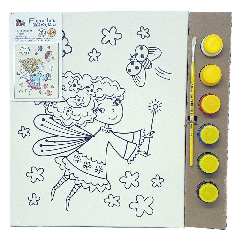 Kit Pintura Tela 25X30Cm Fada - Kits For Kids