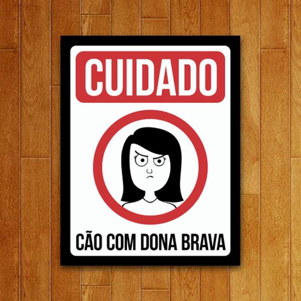 Placa Decorativa - Cão Com Dona Brava