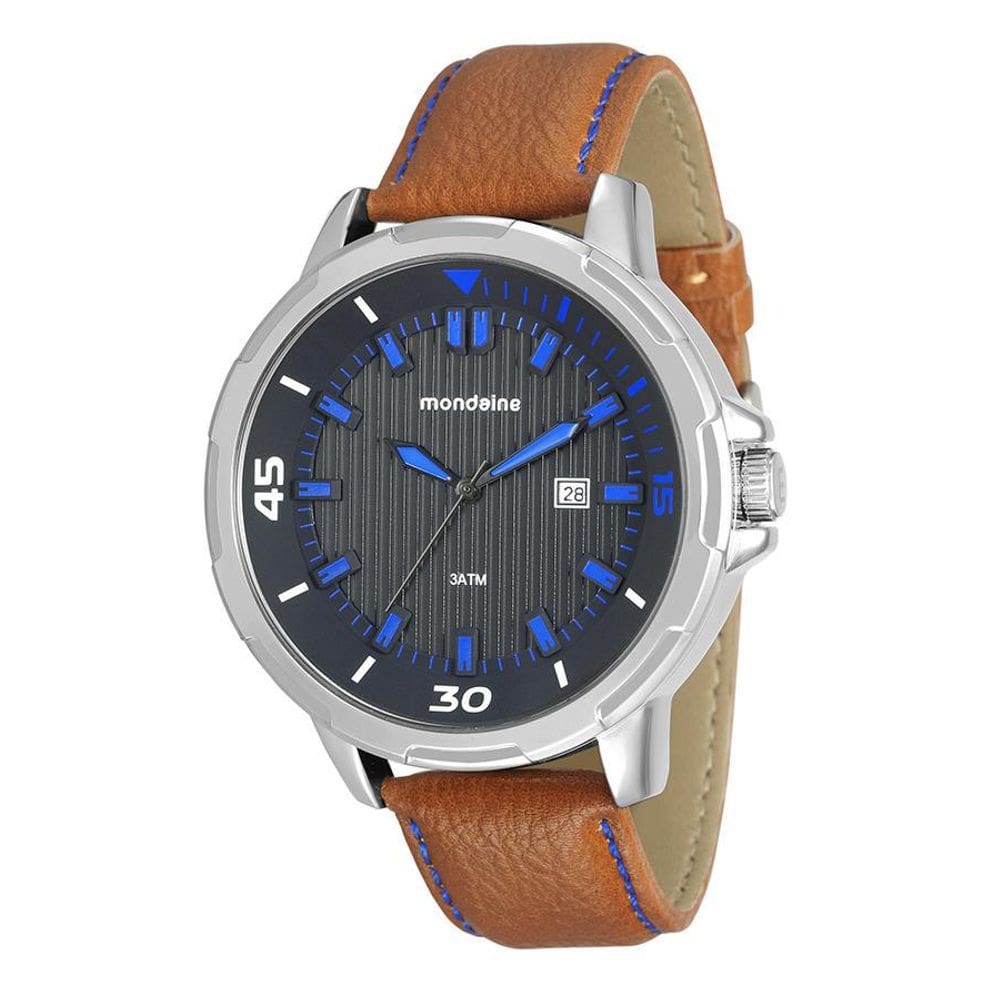 Relógio Mondaine Masculino Analógico Couro Marrom 49MM