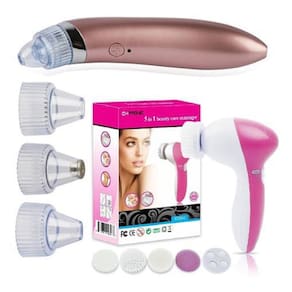 Kit Extrator De Cravos Dermabrasão E Escova Facial Elétrica