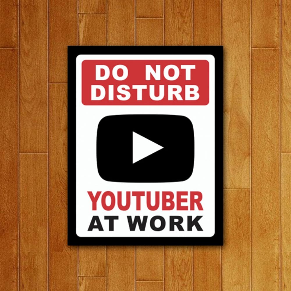 Placa Decorativa - Youtuber At Work