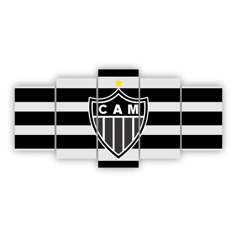 Quadro Decorativo 5 Peças Atlético Mineiro Futebol Clube