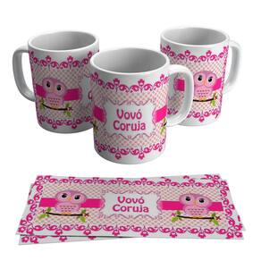 Caneca Personalizada Vovó Coruja Dia Dos Avós Vó Mãe 325ml