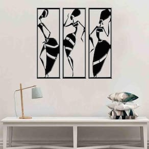 Quadro Decorativo Africanas Vazado - Mdf 3Mm 001