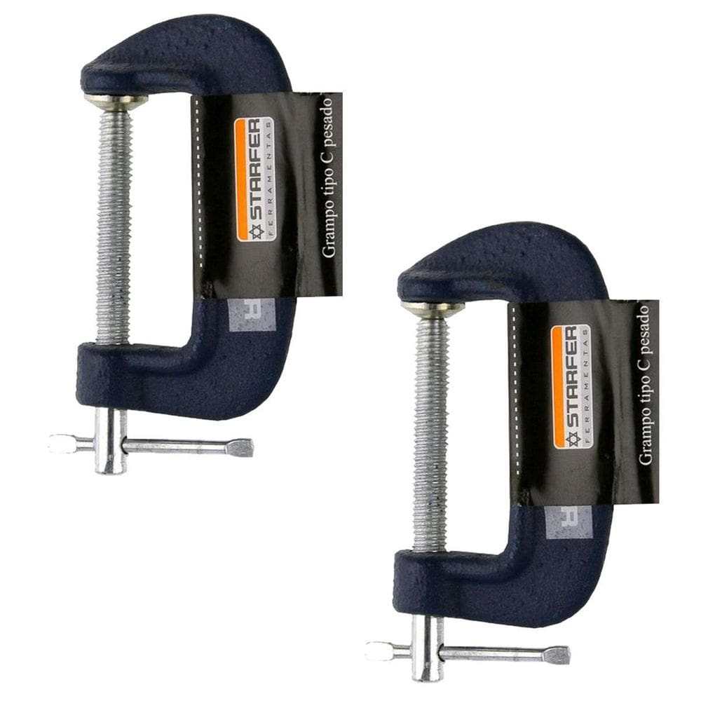 Kit 2 Grampos Tipo C Marceneiro Pesado 10 Polegadas Starfer
