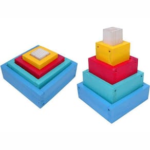 Caixas De Encaixe Em Madeira Multicolorido - Ciabrink