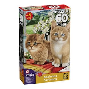 Puzzle 60 Peças Gatinhos Fofinhos Grow