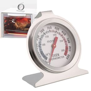 Termometro Analogico Forno 300 Graus Inox Cozinha Preparo Refeiçao Culinaria Churrasqueira Profissional Domestico Resistente Alta Temperatura Precisao