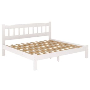 Cama King New Perola Reforçada Cor Branco