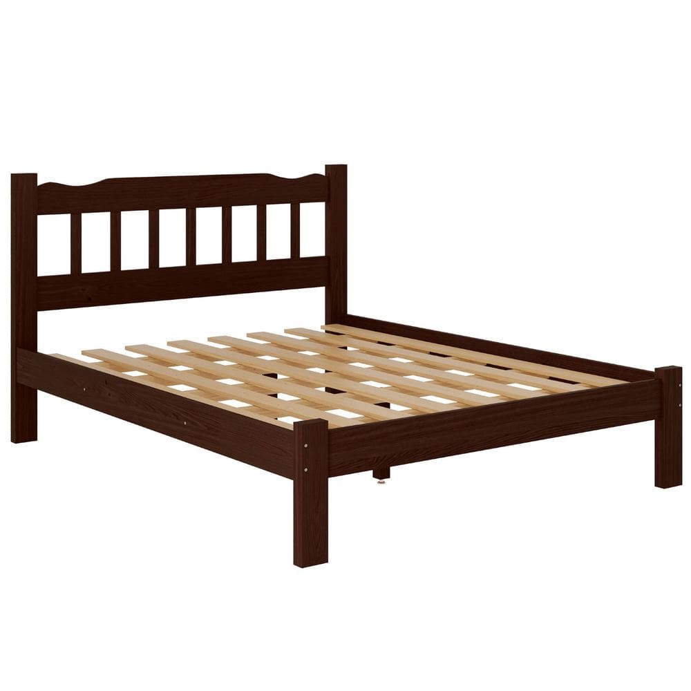 Cama Queen New Perola Reforçada Cor Castanho