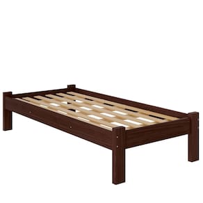 Cama Solteiro Turca New Madeira Maciça Cor Castanho