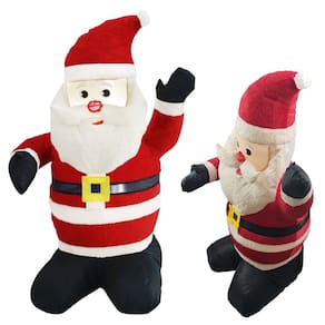 Papai Noel Inflável Iluminado Veludo Enfeite Natal Natalino Inflador Embutido Grande Decoração Loja