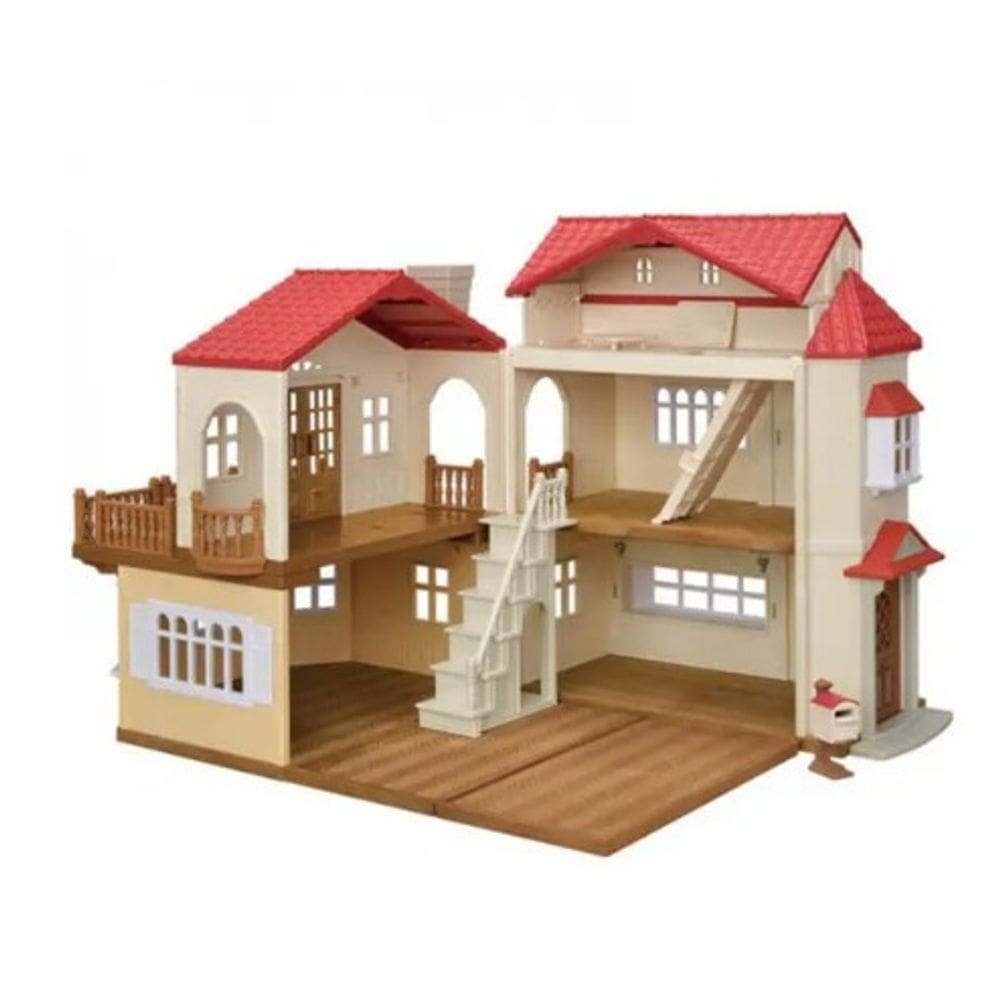 Sylvanian Families - Casa Telhado Vermelho Sótão Secreto