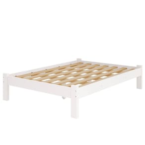 Cama Casal Turca New Madeira Maciça Cor Branco