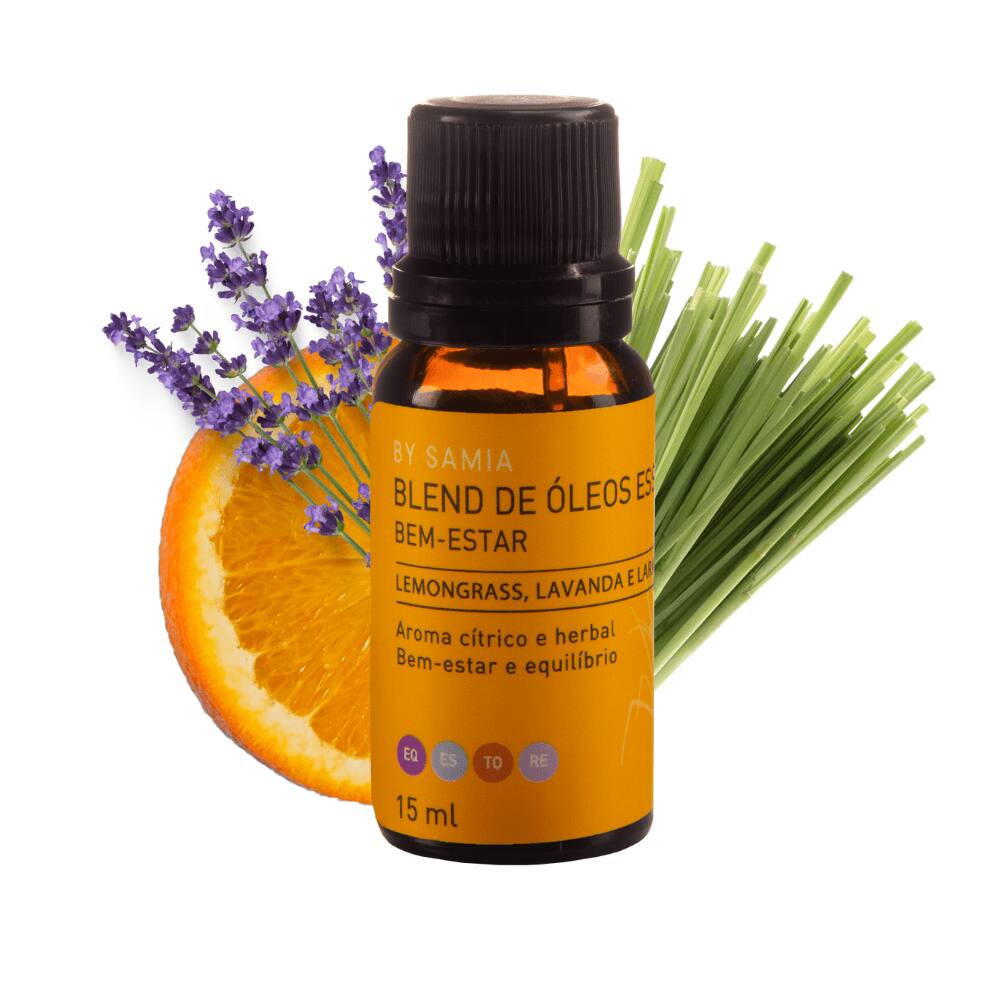 Blend De Oleos Essenciais Sinergia Bem Estar 15ml By Samia